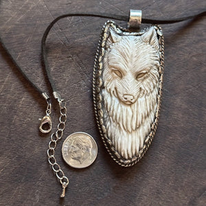 Wolf Pendant Large | Yellowstone Spirit Southwestern Collection & Spirit Animal Collection - Pendant Necklace