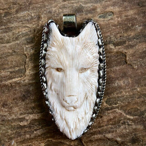 Wolf Pendant Large | Yellowstone Spirit Southwestern Collection & Spirit Animal Collection Pendant Necklace Objects of Beauty Southwest 