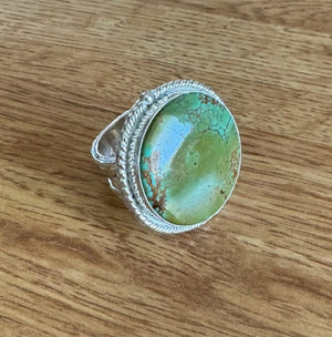 Yellowstone Round Kingman Turquoise Ring | Yellowstone Spirit Southwestern Collection Turquoise Ring Objects of Beauty Southwest 