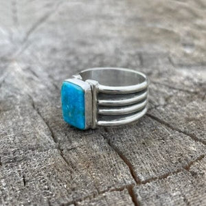 Yellowstone Spirit Man's Turquoise Ring Made in USA | Yellowstone Spirit Southwestern Collection Turquoise Ring Objects of Beauty Southwest 