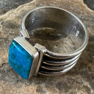 Yellowstone Spirit Man's Turquoise Ring Made in USA | Yellowstone Spirit Southwestern Collection Turquoise Ring Objects of Beauty Southwest 