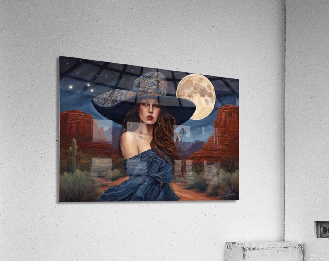 You're Just In Time | Andrea Record Fine Art | Yellowstone Spirit Southwestern Collection Painting Print Andrea Record Fine Art Acrylic Print 8x5inches (21x13cm) 