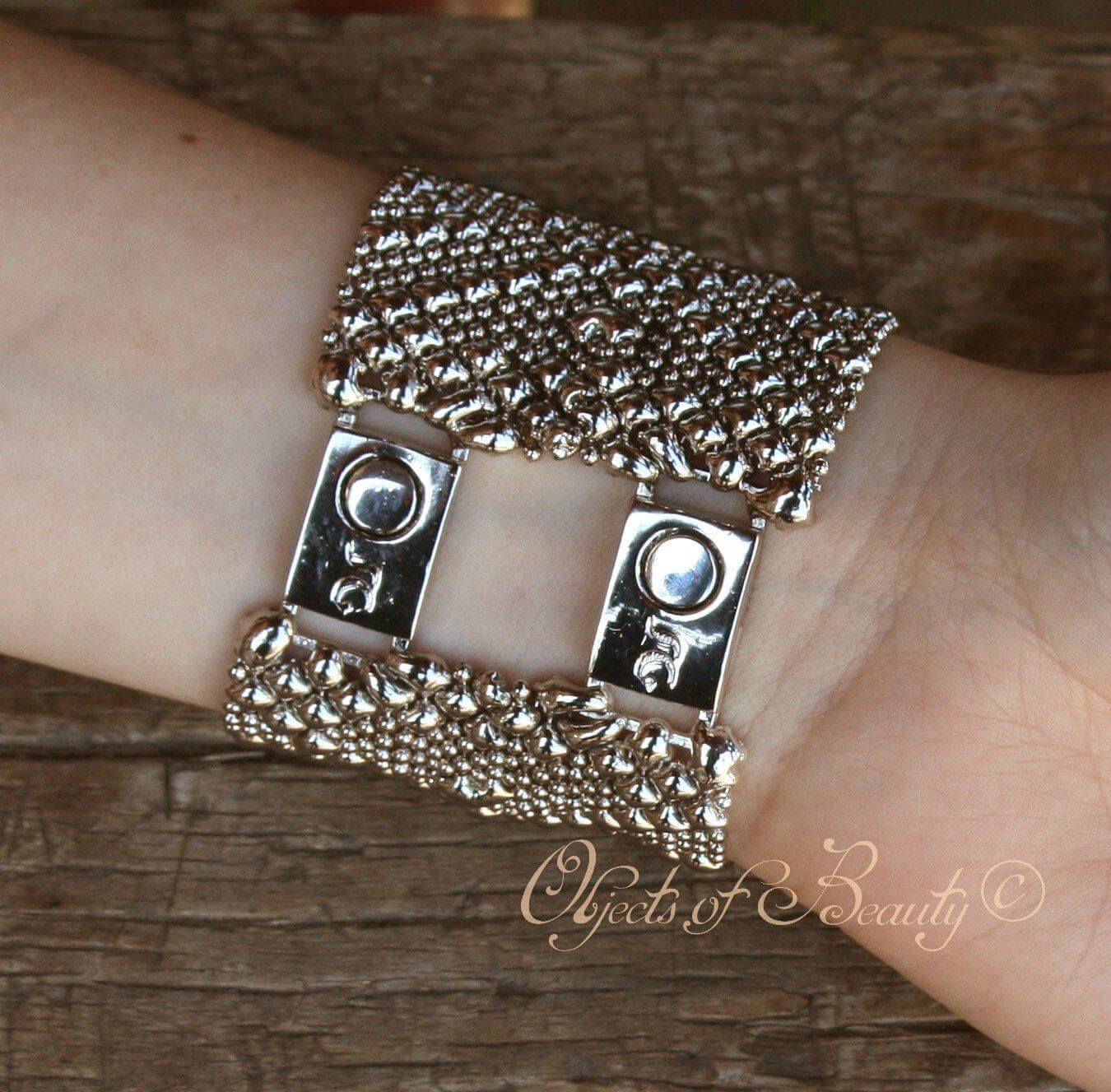 Alexandria SG Liquid Silver Magnetic Close Bracelet Bracelets Sergio Gutierrez Liquid Metal Jewelry 
