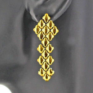 Antilia Stainless Steel Gold Titanium Earrings | SG Liquid Metal Stainless Earrings Sergio Gutierrez Liquid Metal Jewelry 