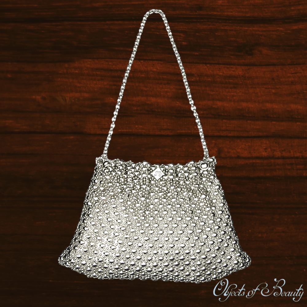 Vintage Textured Silver Metallic Clutch Sling Bag – Priyaasi