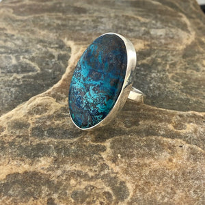 Azurite Oval Ring for Man or Woman | Yellowstone Collection rings Objects of Beauty Southwest 