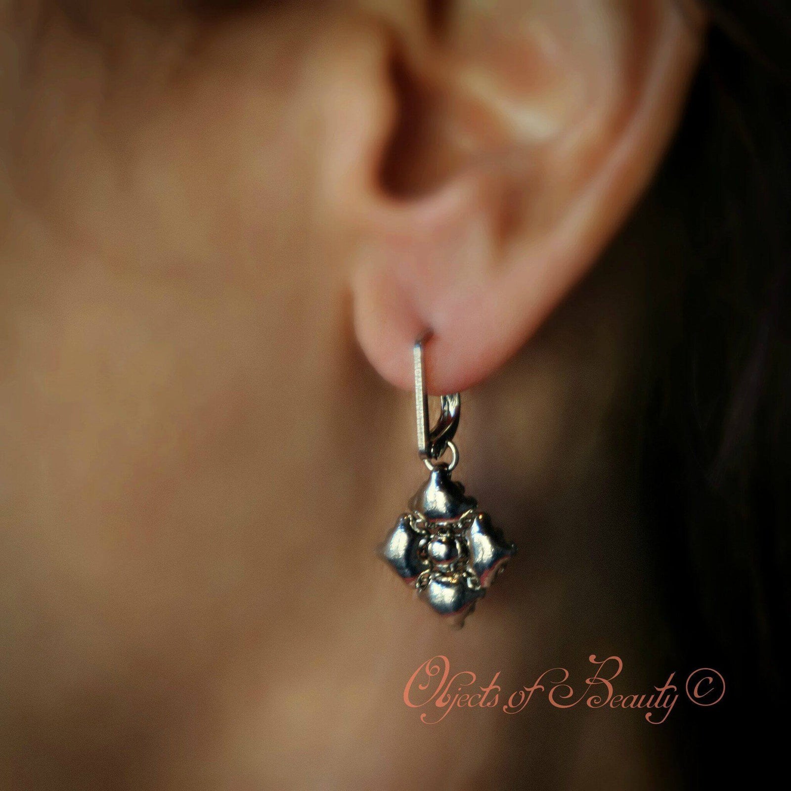 Big Splash SG Liquid Metal Earrings Earrings Sergio Gutierrez Liquid Metal Jewelry 