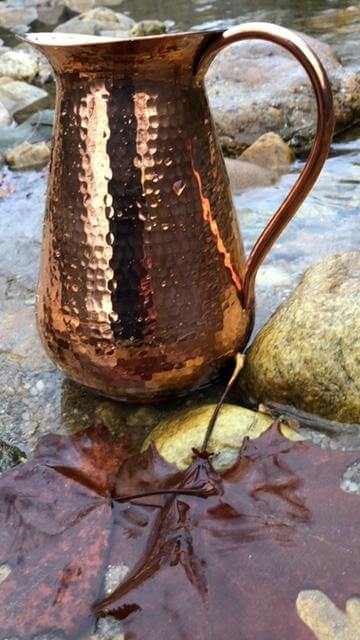 Gangotri Copper Water Pitcher with Lid - Sertodo