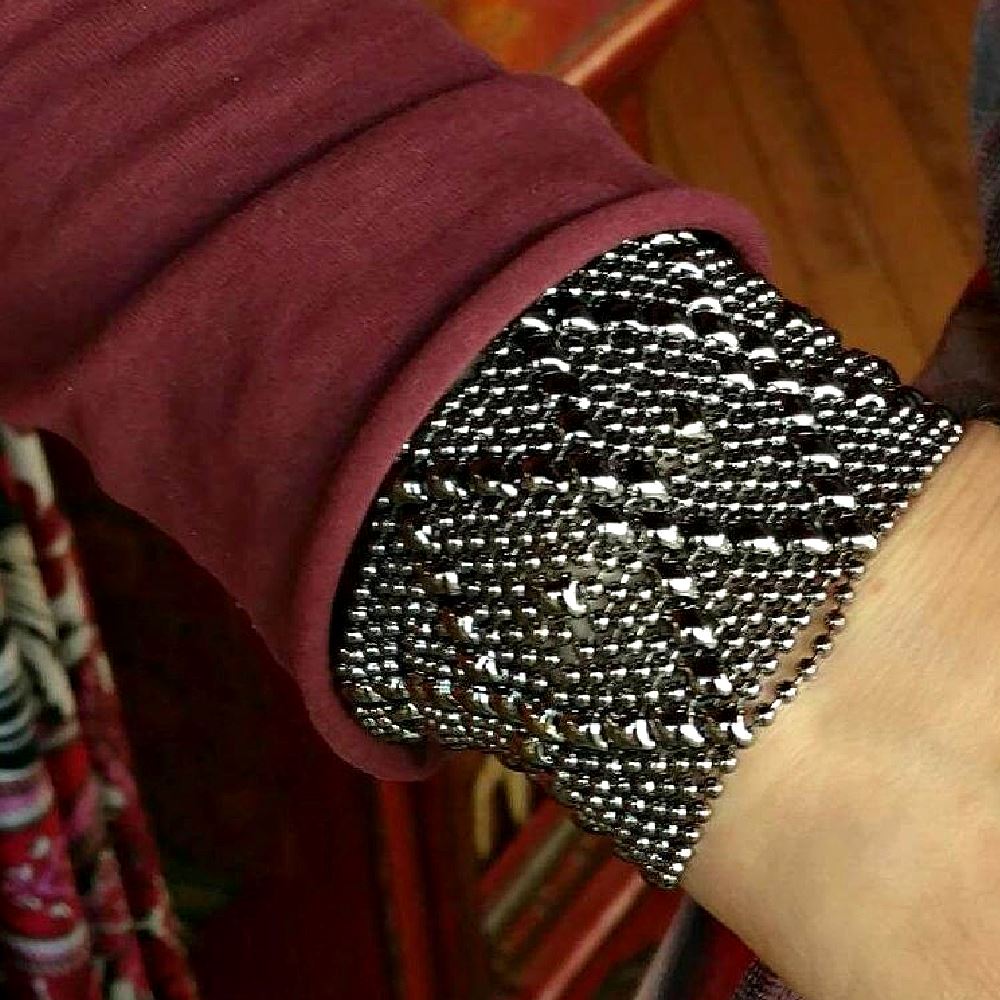 Black Chrome Diamond Stream SG Liquid Metal Bracelet | B10BC Objects of Beauty 