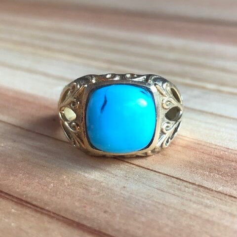Jaipur Gemstone Firoza Ring Natural lab certified turquoise stone Stone  Turquoise Gold Plated Ring Price in India - Buy Jaipur Gemstone Firoza Ring  Natural lab certified turquoise stone Stone Turquoise Gold Plated