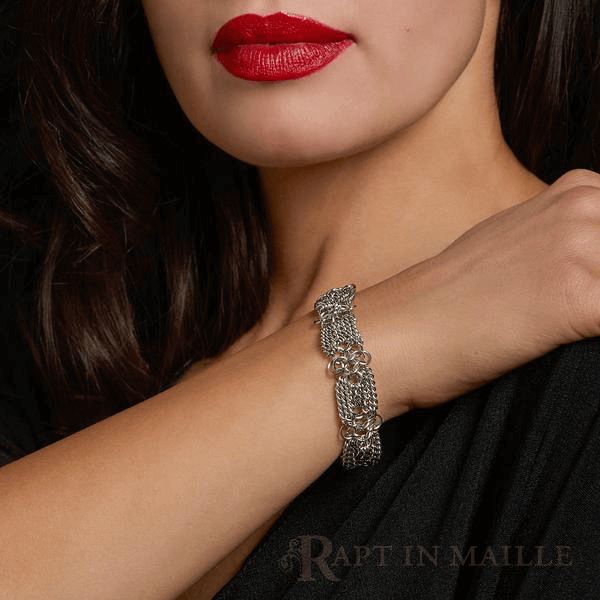 Camilla Rosette Chainmail Bracelet | Rapt in Maille Bracelets Rapt In Maille 