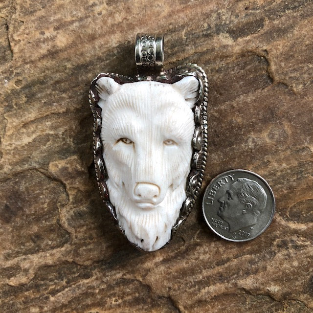 Carved Bear Necklace | Yellowstone Collection Pendant Necklace Objects of Beauty Southwest 