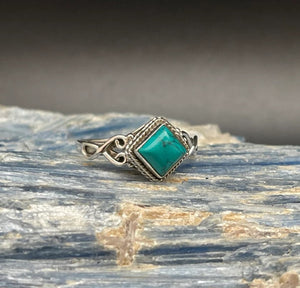 Celtic Turquoise Ring | Yellowstone Spirit Southwestern Collection Rings Objects of Beauty