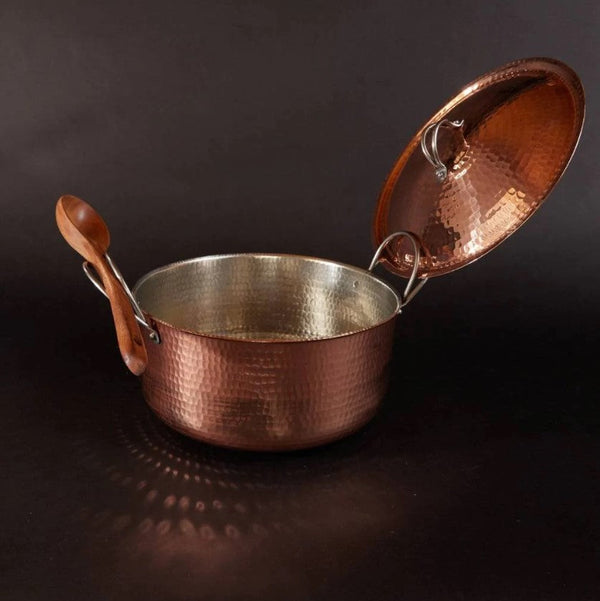 Copper Sauce Pot 2.5 Quart w Lid  Sertodo Copper - Objects of Beauty