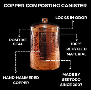 Copper Kitchen Compost Bin by Sertodo | Yellowstone Spirit Southwestern Collection Copper Compost Bin Sertodo Copper 