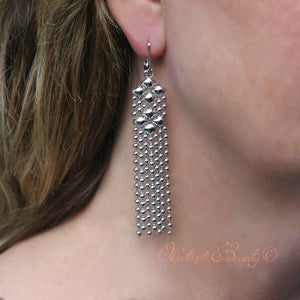 Darling Dangles SG Liquid Silver Earrings Earrings Sergio Gutierrez Liquid Metal Jewelry 