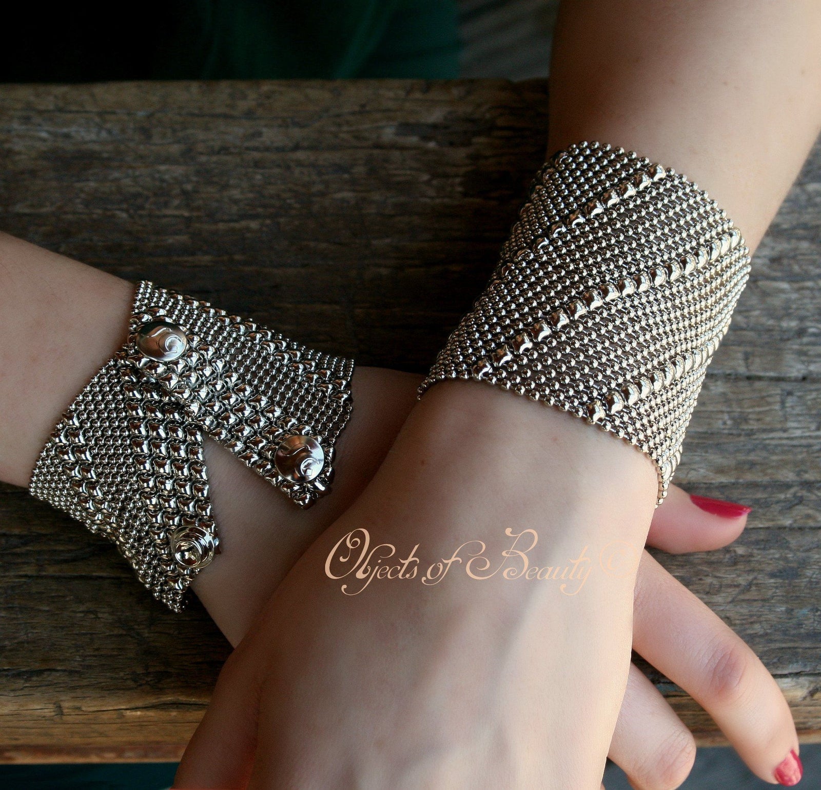 Diagonal Dream SG Liquid Metal Bracelet one snap | Liquid Metal Jewelry 