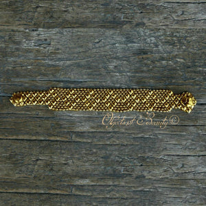 Golden Flight SG Liquid Metal Bracelet ~ Special Order Bracelets Sergio Gutierrez Liquid Metal Jewelry 7" Small 24K Antique Gold Plate 