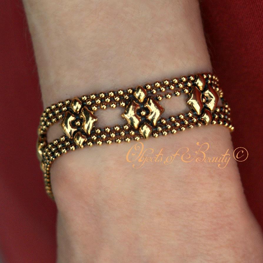 Golden Mini Echo SG Liquid Metal Bracelet Bracelets Sergio Gutierrez Liquid Metal Jewelry 