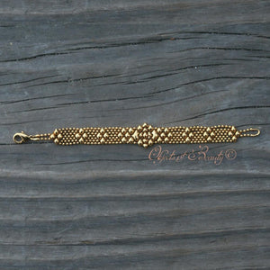 Golden Mini Rose SG Liquid Metal Bracelet Bracelets Sergio Gutierrez Liquid Metal Jewelry 6.75" Small Antique Gold Plate 