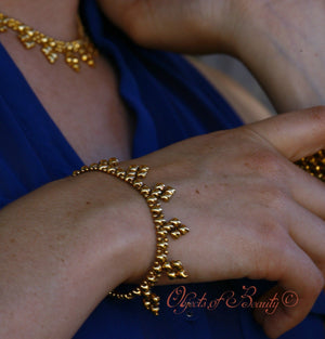 Golden Moorish Mystique SG Liquid Metal Necklace Necklaces Sergio Gutierrez Liquid Metal Jewelry Golden Moorish Mystique SG Liquid Metal Necklace 24K Antique Gold Plate 