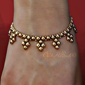 Golden Moor's Wife SG Liquid Metal Bracelet Bracelets Sergio Gutierrez Liquid Metal Jewelry 7.5" Standard 24K Antique Gold Plate 