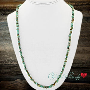 Green Mojave Turquoise Nugget Necklace Turquoise Necklace Objects of Beauty Southwest 