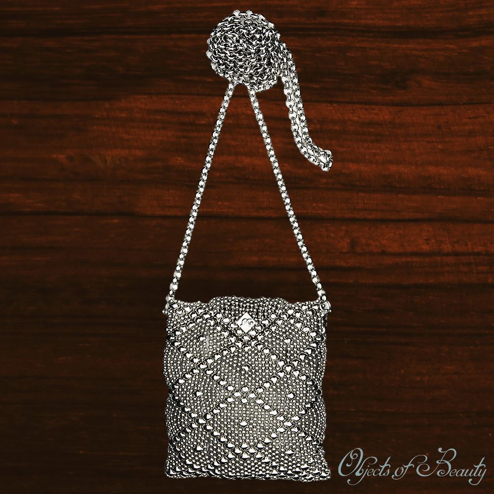 Gwendolyn Mesh Bag | SG Liquid Silver Purses and Bags Sergio Gutierrez Liquid Metal Jewelry 