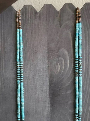 Heishi Necklace Double Strand | Yellowstone Spirit Southwestern Collection Turquoise Necklace Objects of Beauty Southwest 