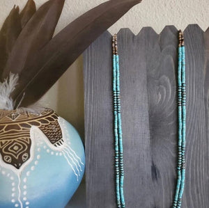 Heishi Necklace Double Strand | Yellowstone Spirit Southwestern Collection Turquoise Necklace Objects of Beauty Southwest 