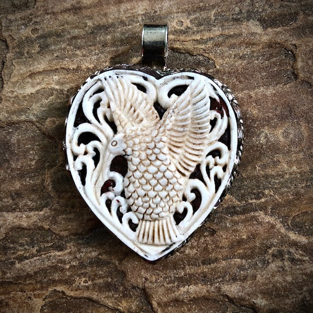 Hummingbird Heart Pendant | Spirit Animal Collection Pendant Necklace Objects of Beauty Southwest 