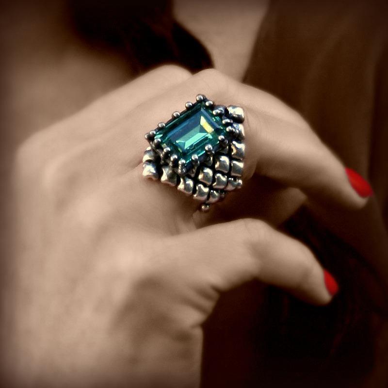 Isabella Manifests SG Liquid Silver Ring rings Sergio Gutierrez Liquid Metal Jewelry 