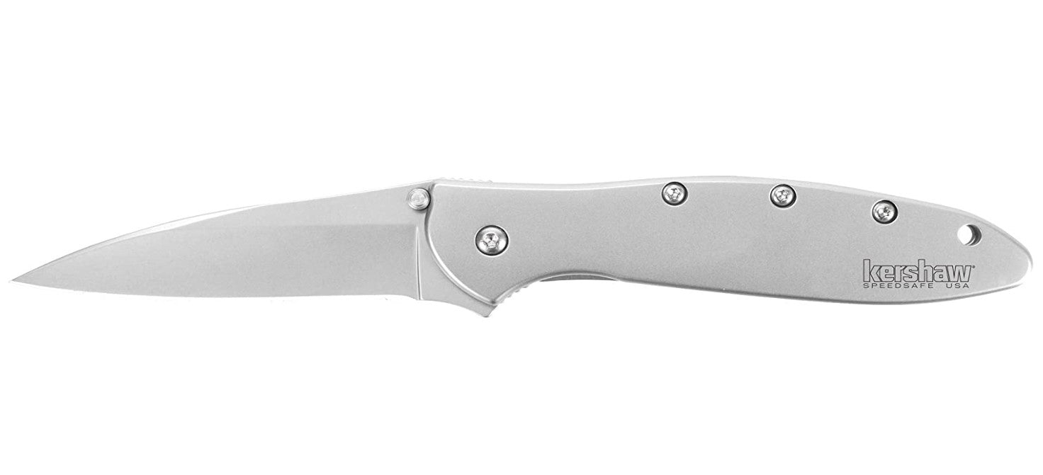 Kershaw Leek Low Profile Fast Open SS Knife | Plain Blade Knives Kershaw 