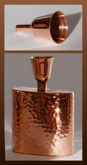 Kodiak Seamless Copper Flask 12 oz | w/ Copper Funnel | Sertodo Copper Flasks Sertodo Copper 