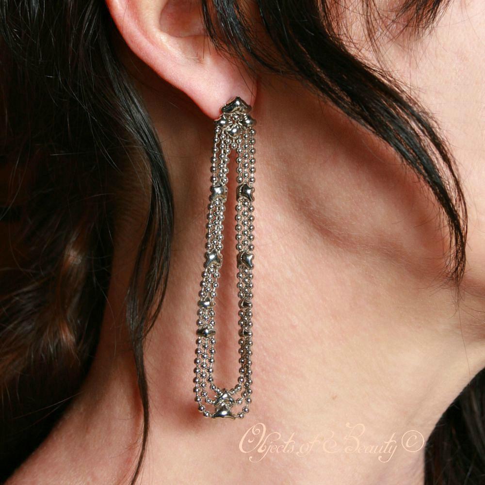 Lupa SG Liquid Metal Earrings | Special Order Earrings Sergio Gutierrez Liquid Metal Jewelry 
