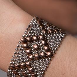 Marcella Stainless Steel - Rose Titanium Bracelet | SG Liquid Metal Bracelets Sergio Gutierrez Liquid Metal Jewelry 