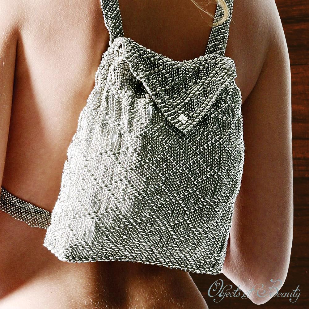 Metal Mesh Backpack | SG Liquid Silver Backpacks SG Liquid Metal 