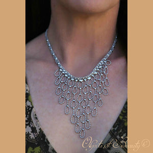 Olivia's Raindrops SG Liquid Silver Necklace Necklaces Sergio Gutierrez Liquid Metal Jewelry 