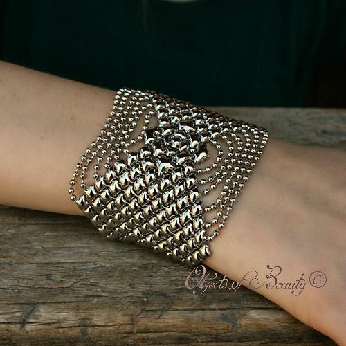 Rumi's Pool SG Liquid Metal Mesh Bracelet Bracelets Sergio Gutierrez Liquid Metal Jewelry 