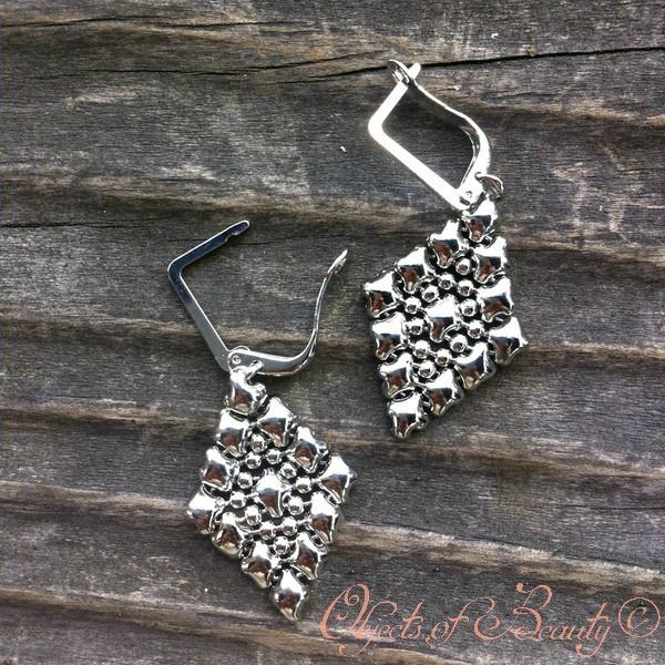 LOVE CABLE LINK CHAIN EARRINGS - CUBIC ZIRCONIA & SILVER - SO PRETTY CARA  COTTER
