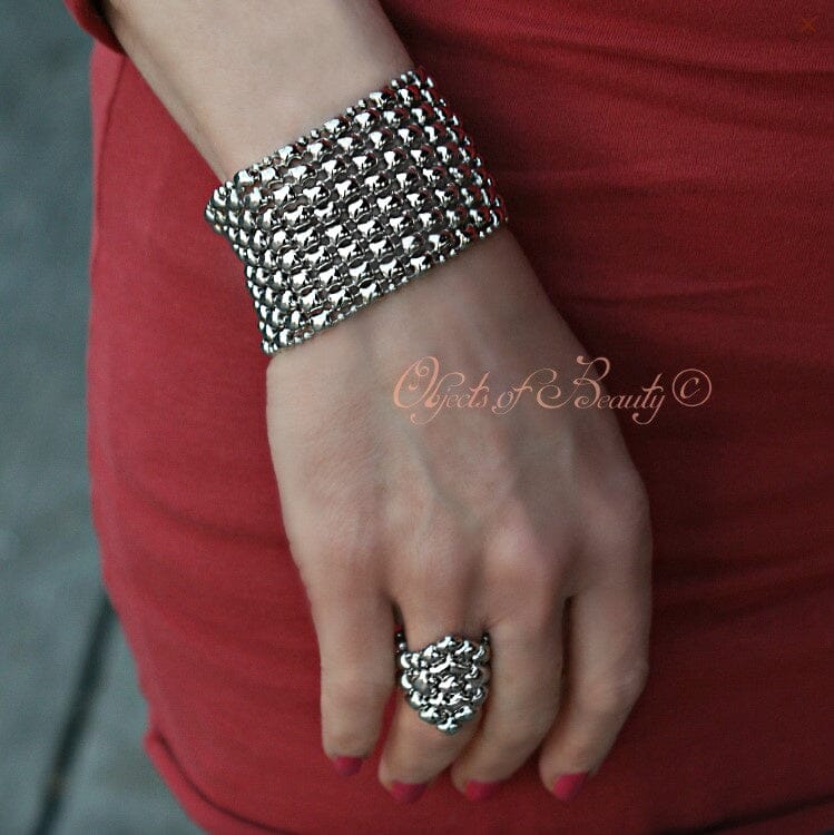 stkdi...⭐︎ビーズフリンジ⭐︎シュシュ⭐︎ Silver Beauty Liquid Metal Bracelet | Sergio Gutierrez
