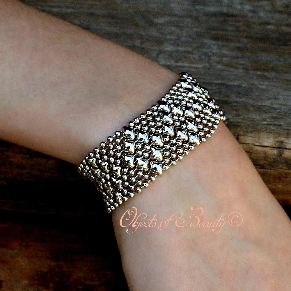 Black and Silver Two Tone Stainless Steel Bracelet-M0100