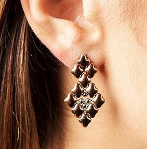 Simone Stainless Steel Rose Titanium Earrings | SG Liquid Silver Jewelry Earrings Sergio Gutierrez Liquid Metal Jewelry 