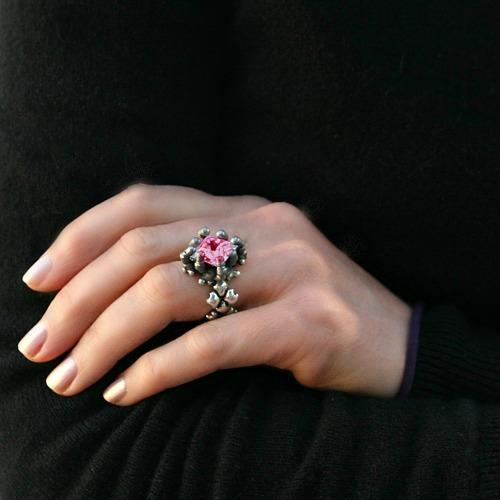Sophia Rose Petal Pink | SG Liquid Metal Ring rings Sergio Gutierrez Liquid Metal Jewelry 