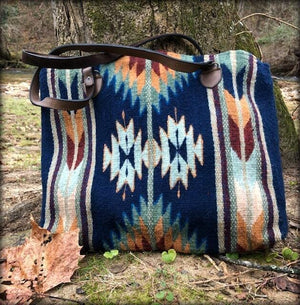 Stargazing at Midnight Handwoven Wool Shoulder Tote Bag LAST ONE * Yellowstone Spirit Southwestern Collection Handwoven Bag MZ Made 