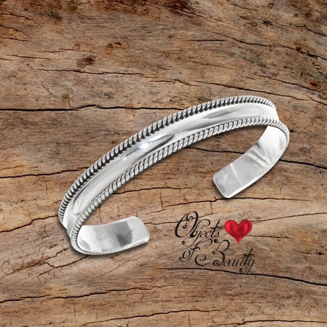 Sterling Silver Man's or Woman's Navajo Cuff Bracelet | Yelloswtone Spirit Southwestern Collection Cuff Bracelet Objects of Beauty Southwest 