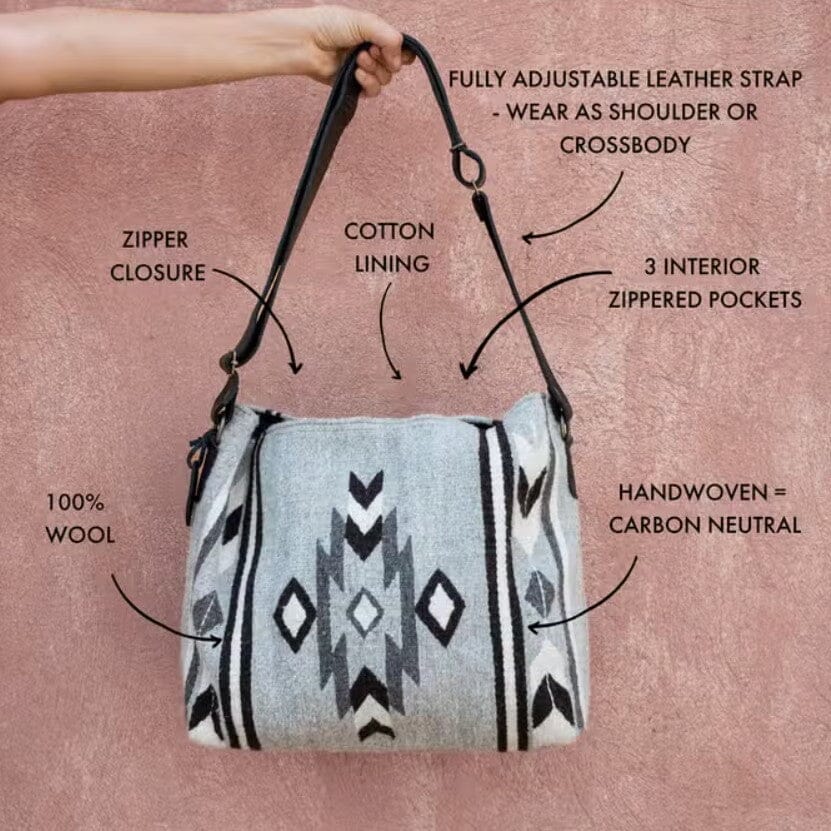 The Mystics Handwoven Wool Tote | Yellowstone Spirit Southwestern Collection | Details