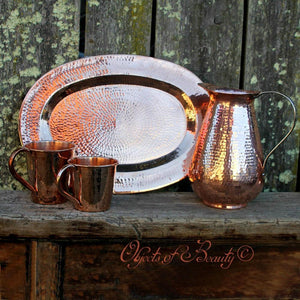 Thessaly Oval Copper Platters | Sertodo Copper Copper Platter Sertodo Copper 