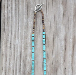 Turquoise Graduated Disc Necklace | Yellowstone Spirit Southwestern Collection Turquoise Necklace Objects of Beauty Southwest 