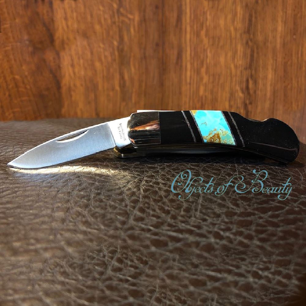 Turquoise Onyx 3" Knife | Plain Blade | Santa Fe Stoneworks Kitchen Knives Santa Fe Stoneworks | Yellowstone Collection